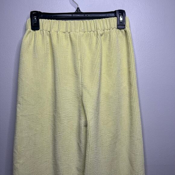 BDG Urban Outfitters Lime Green Corduroy Pull-On Pants Relax Wide Leg Womens S-P - Picture 5 of 10